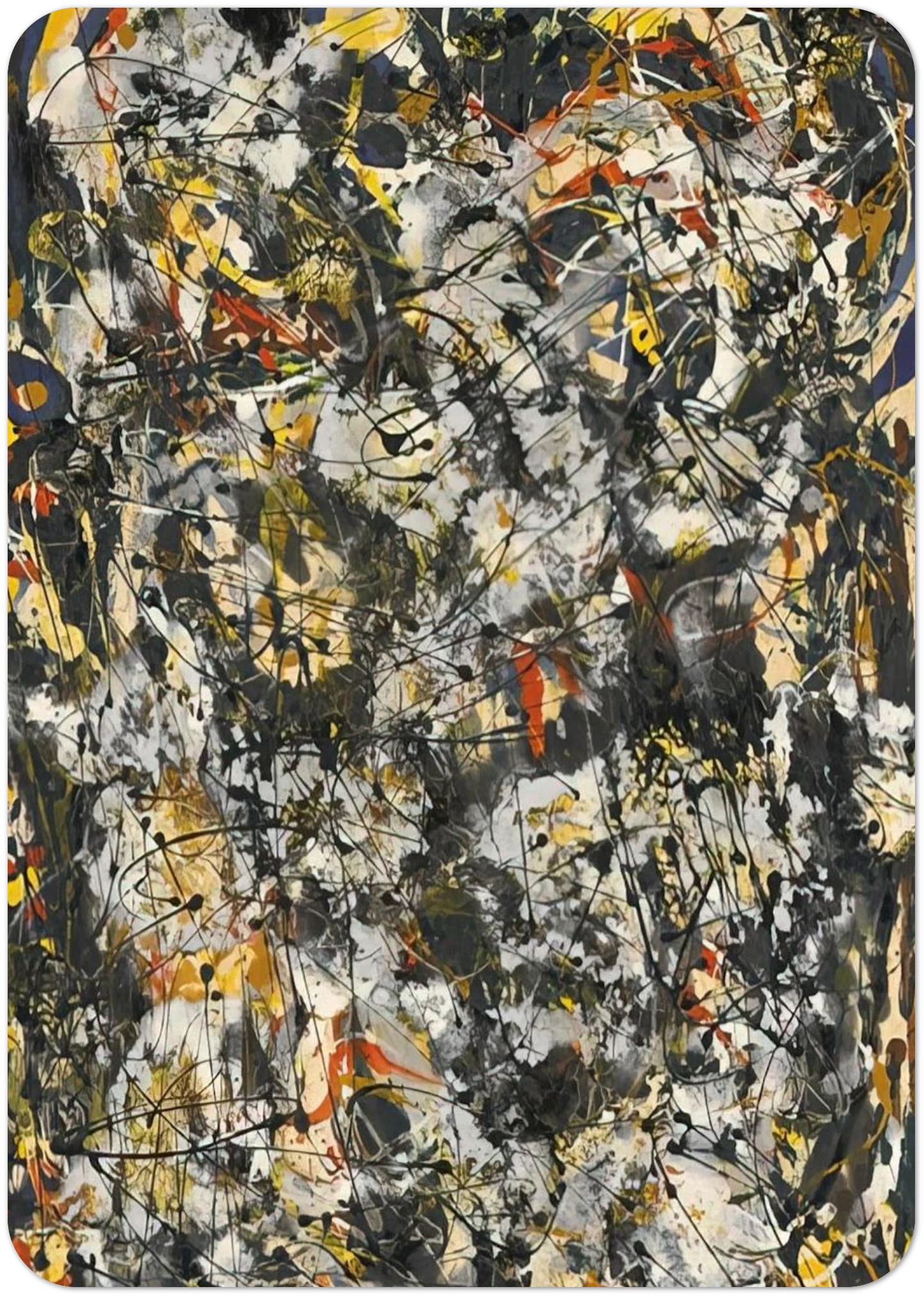 NUMBER 4 1951 By Jackson Pollock Pack of 10 Post Cards | Jackson Pollock Post Cards | A6 (10.5 x 14.8 cm) - 4.1 x 5.8 inches