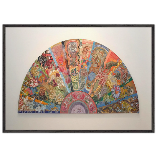 Pleasure Dome - 2003 - Miriam Schapiro Framed Art Print – Black Wooden Frame - Default Title - -Framed Art Print