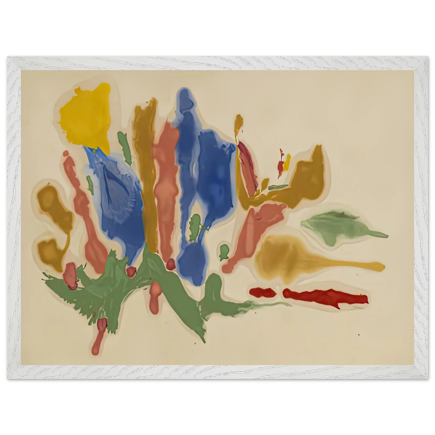 Helen Frankenthaler - Cool Summer, 1962- Wall Art - 60x80 cm / 24x32 inches - Premium Wooden Framed Poster With Fine Art Paper - Black frame