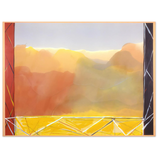 Ronnie Landfield - The Yellow Bridge - 1988 Fine Art Poster - Default Title