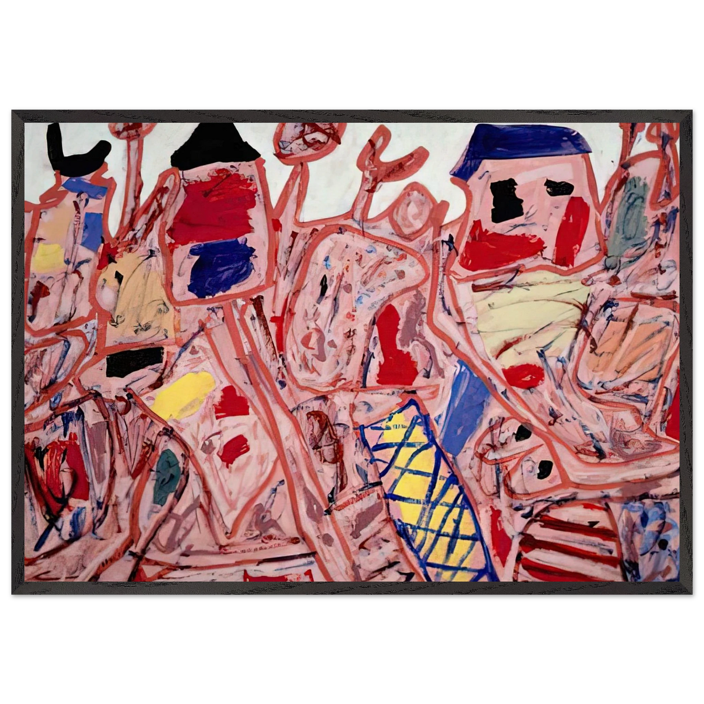 SUCCESSFUL CAMPAIGN - Jean Dubuffet Framed Art Print – Black Wooden Frame - Default Title - -Framed Art Print