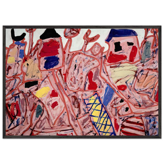 SUCCESSFUL CAMPAIGN - Jean Dubuffet Framed Art Print – Black Wooden Frame - Default Title - -Framed Art Print