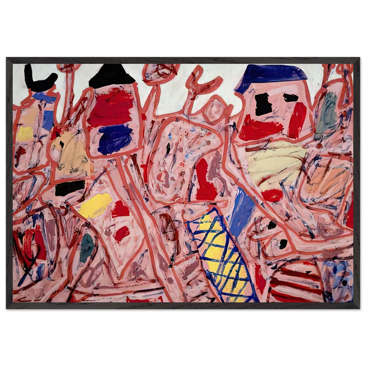 SUCCESSFUL CAMPAIGN - Jean Dubuffet 70x100 cm / 28x40 inches Framed Art Print – Black Wooden Frame