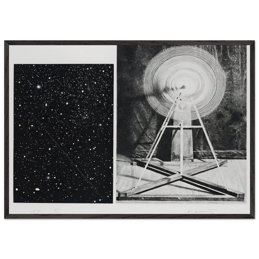 CONCENTRIC BEARINGS A 1984 - Vija Celmins Framed Art Print – Black Wooden Frame - Default Title - -Framed Art Print