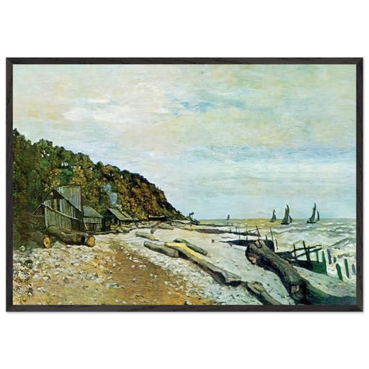 Boatyard near Honfleur - claude monet Framed Art Print – Black Wooden Frame - Default Title - -Framed Art Print