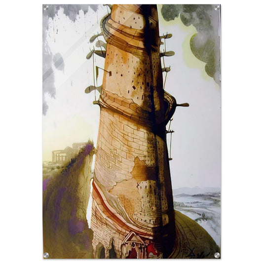 TURRIS BABEL 1967 - Salvador Dali Acrylic Print - 70x100 cm / 28x40″ inches
