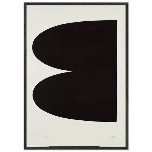 Black from Suite of Twenty-Seven Color Lithographs - Ellsworth Kelly Framed Art Print – Black Wooden Frame - Default Title - -Framed Art Print