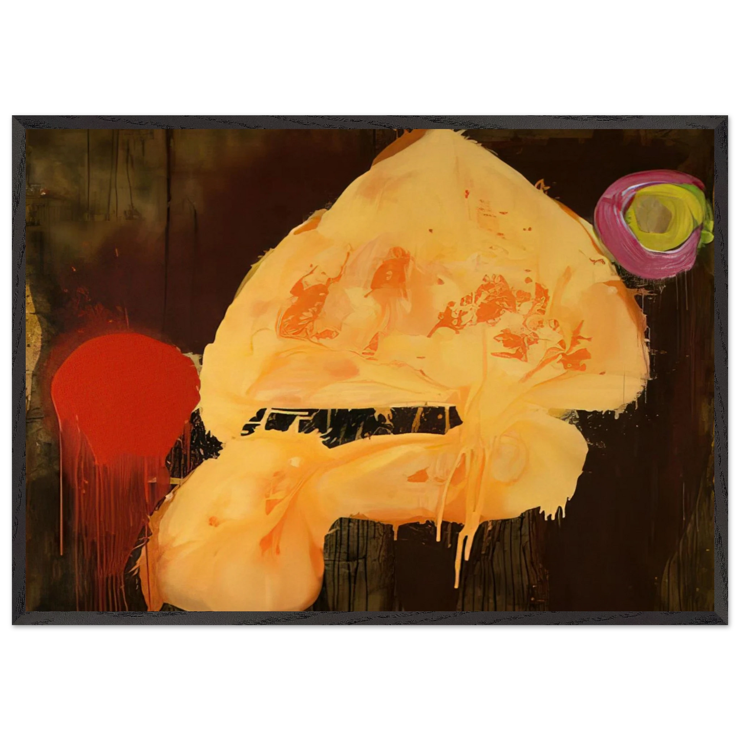 Quas 23186 - 1986 - John Hoyland Framed Art Print – Black Wooden Frame - Default Title - -Framed Art Print