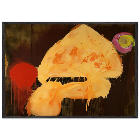 Quas 23186 - 1986 - John Hoyland Framed Art Print – Black Wooden Frame - Default Title - -Framed Art Print