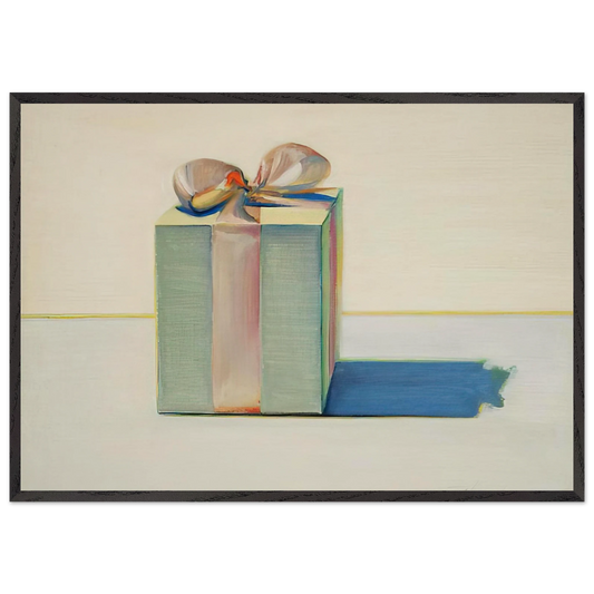 Gift Box - 1971 - Wayne Thiebaud Framed Art Print – Black Wooden Frame - Default Title - -Framed Art Print