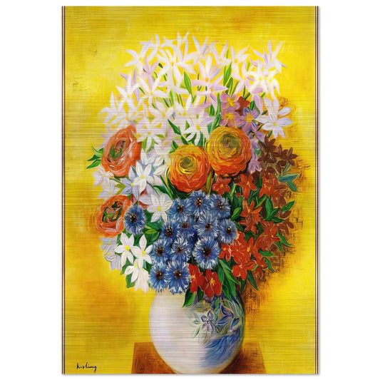 BOUQUET OF VARIOUS FLOWERS - Moise Kisling Brushed Aluminum Print - 70x100 cm / 28x40 inches | Moise Kisling Aluminum Print | Moise Kisling Prints