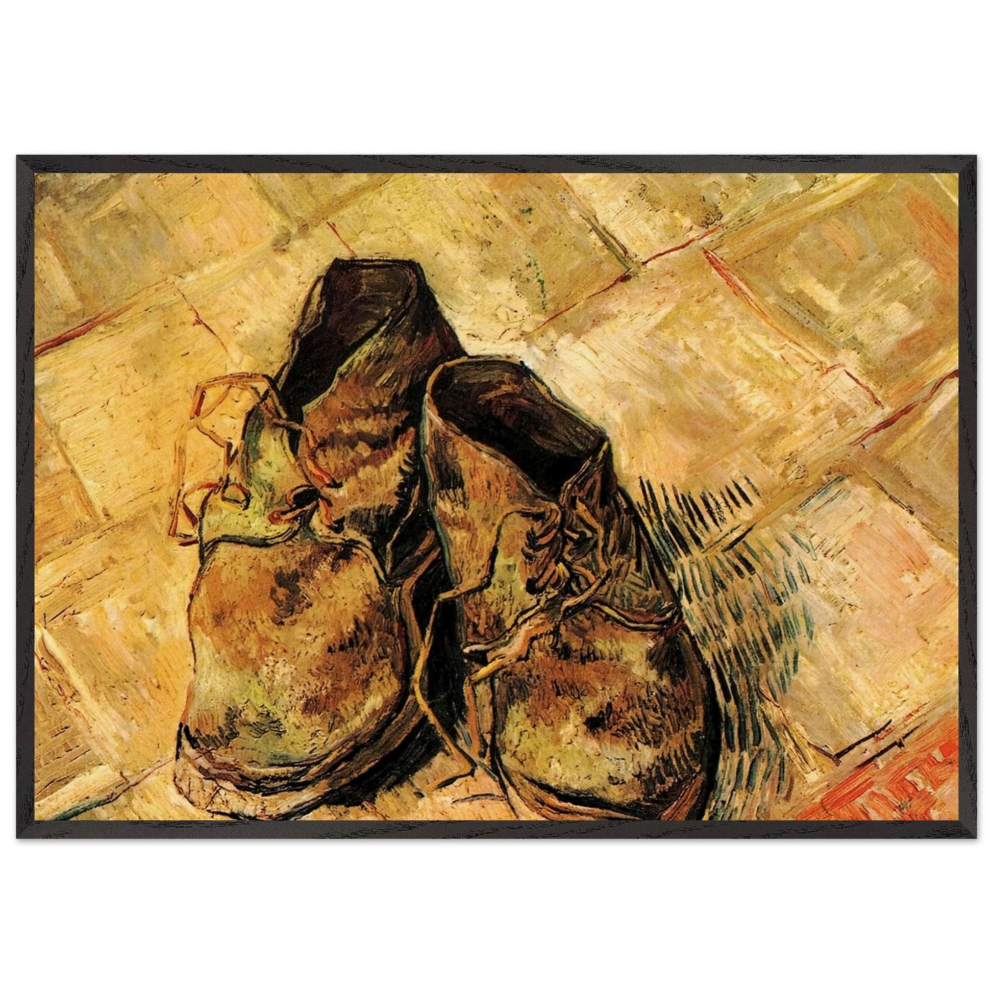 A Pair of Shoes - Vincent van Gogh Framed Art Print – Black Wooden Frame - Default Title - -Framed Art Print