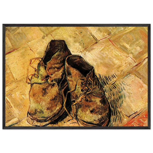 A Pair of Shoes - Vincent van Gogh Framed Art Print – Black Wooden Frame - Default Title - -Framed Art Print