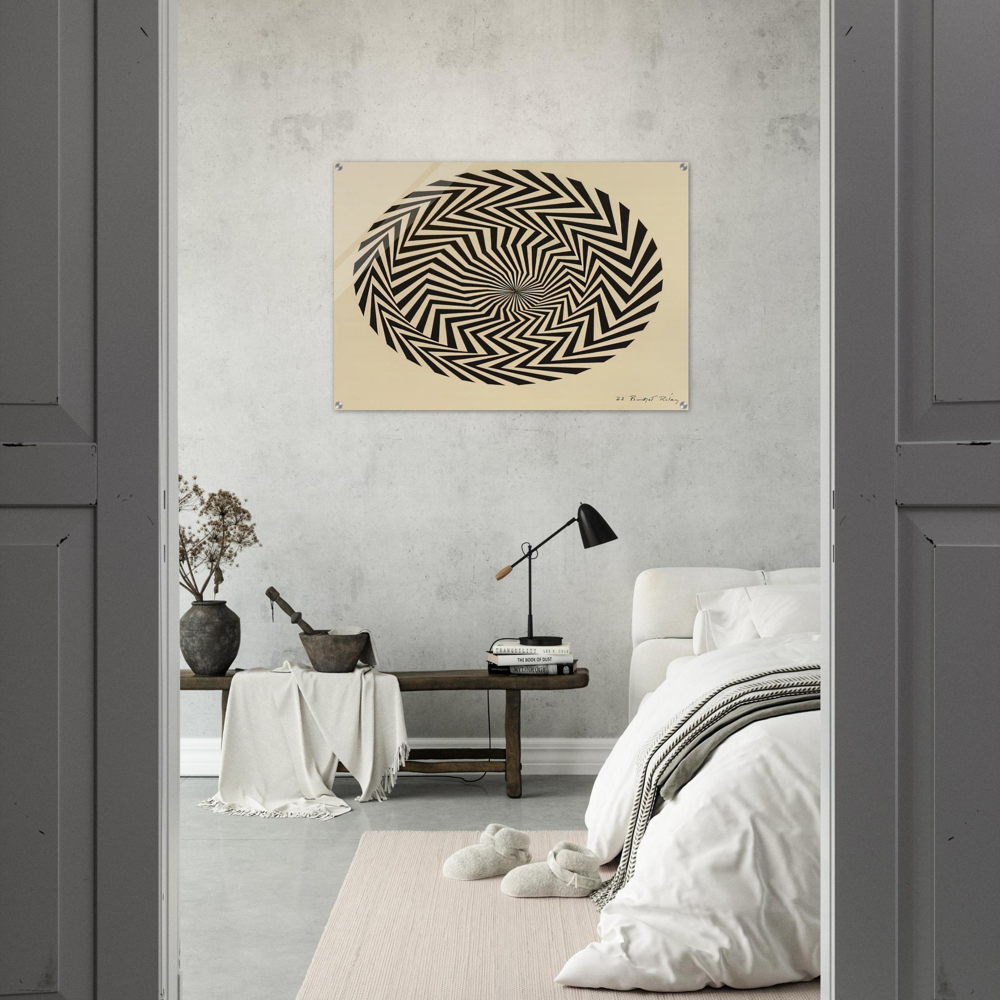 BLAZE STUDY 1962 - Bridget Riley Acrylic Print - 70x100 cm / 28x40″ inches | Bridget Riley Wall Art | Bridget Riley Prints