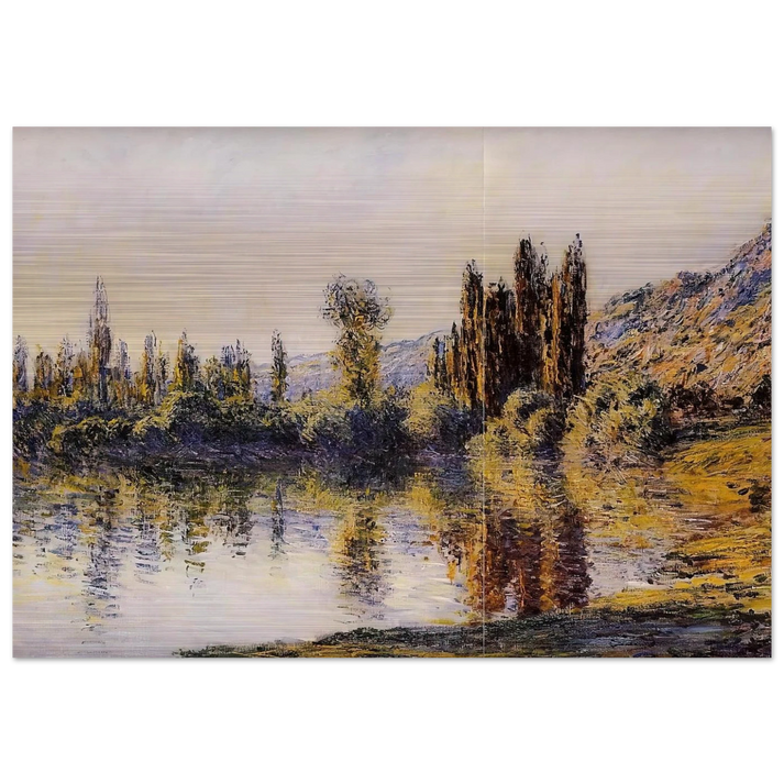 The Seine at Vetheuil - claude monet Brushed Aluminum Print - 70x100 cm / 28x40 inches | claude monet Aluminum Print | claude monet Prints