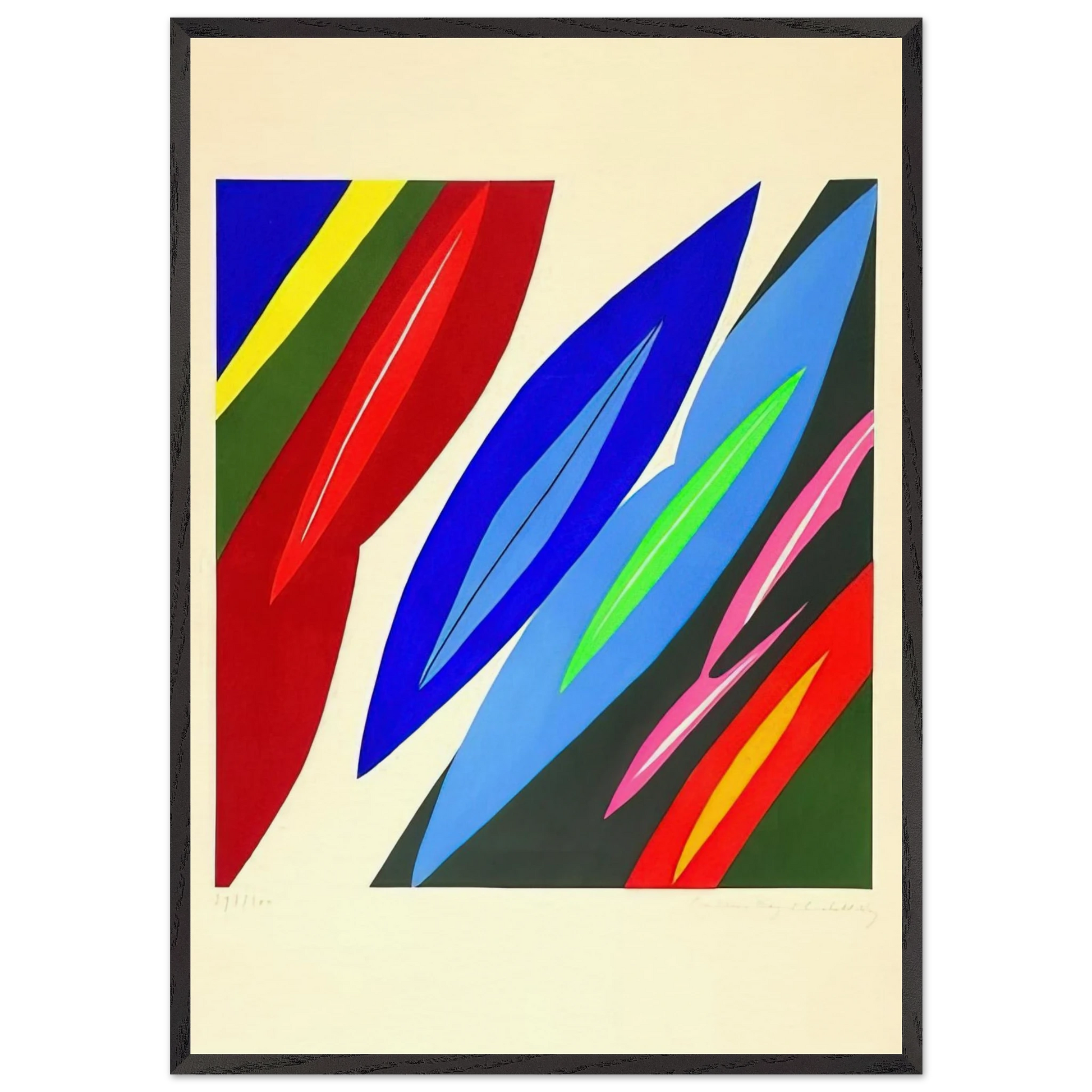 Farblitho 1968 - 2 NOR - 1968 - Ernst Wilhelm Nay Framed Art Print – Black Wooden Frame - Default Title - -Framed Art Print