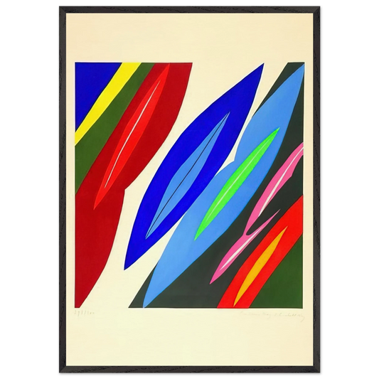 Farblitho 1968 - 2 NOR - 1968 - Ernst Wilhelm Nay Framed Art Print – Black Wooden Frame - Default Title - -Framed Art Print