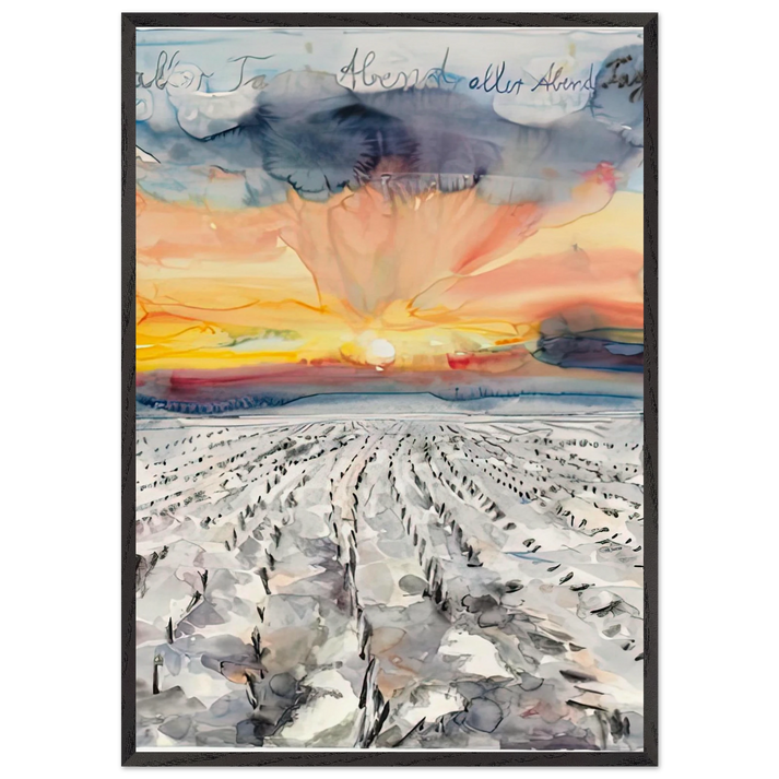 THE EVENING OF ALL DAYS THE DAY OF ALL EVENINGS 2014 - Anselm Kiefer 70x100 cm / 28x40 inches Framed Art Print – Black Wooden Frame