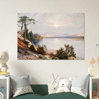 Head of Yellowstone River - Thomas Moran Acrylic Print - 70x100 cm / 28x40″ inches | Thomas Moran Wall Art | Thomas Moran Prints