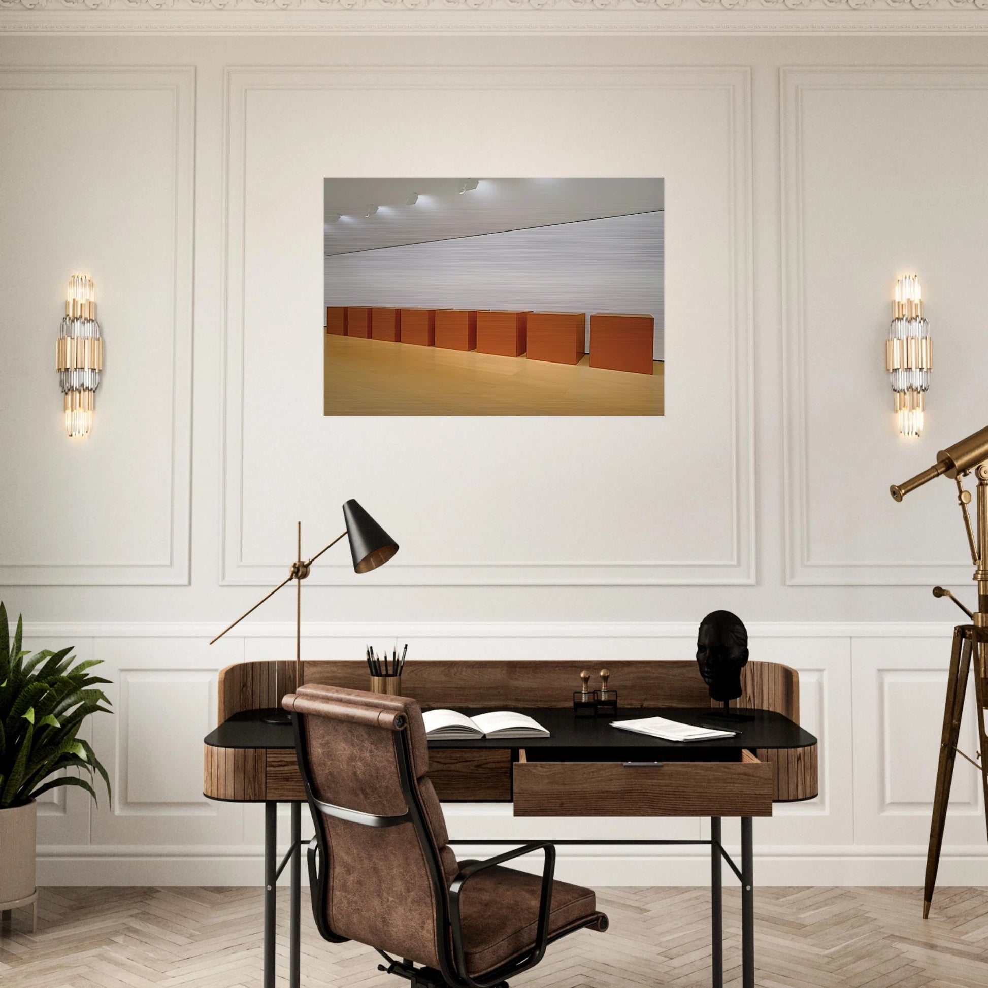 Untitled - 1971 - Donald Judd Brushed Aluminum Print - 70x100 cm / 28x40 inches | Donald Judd Aluminum Print | Donald Judd Prints