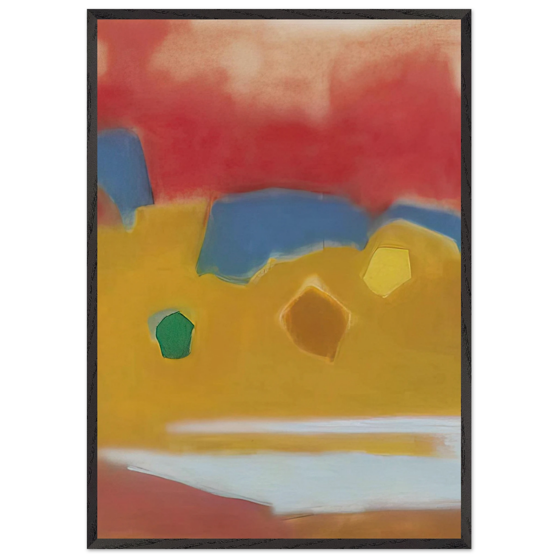 ZARZUELA 1982 - Esteban Vicente Framed Art Print – Black Wooden Frame - Default Title - -Framed Art Print