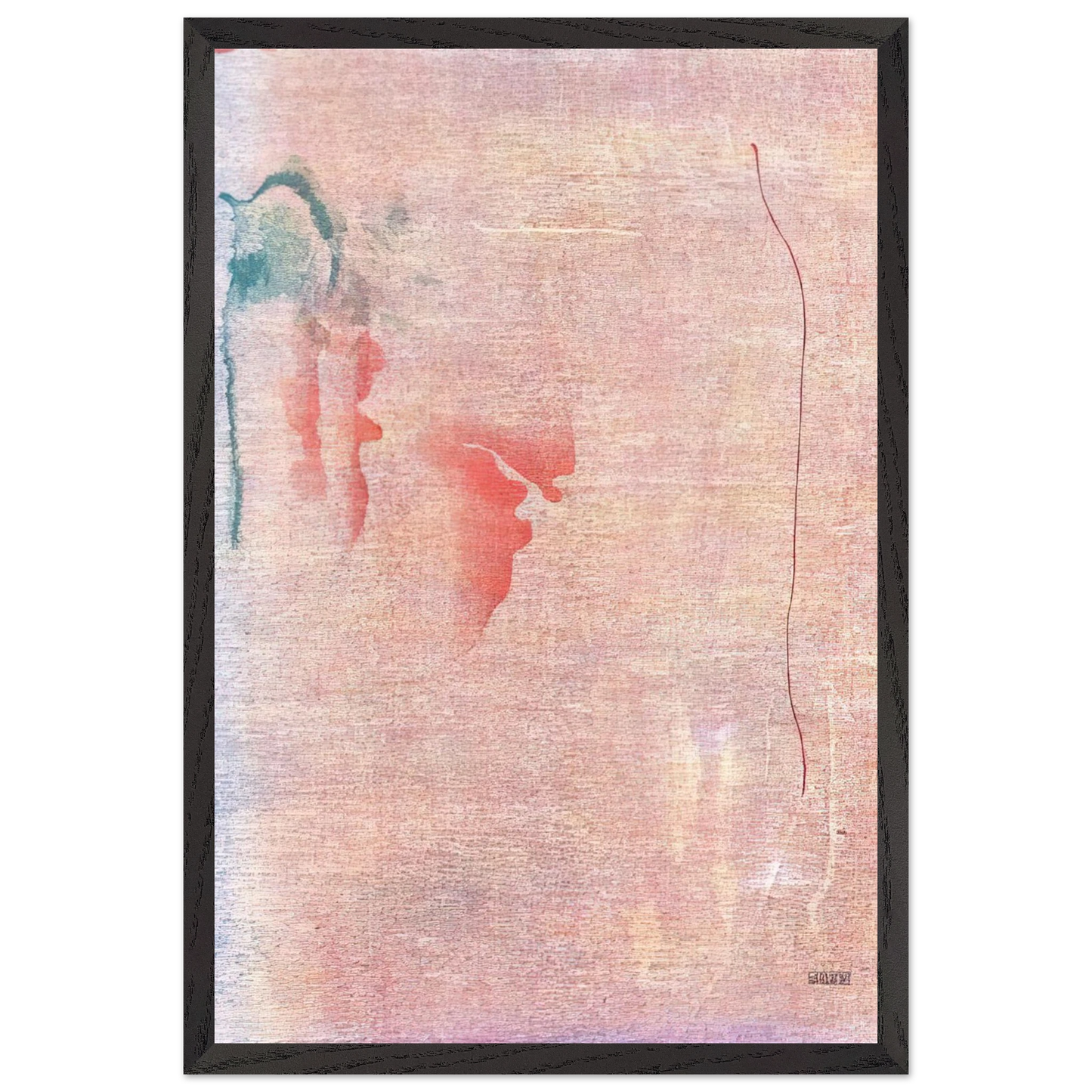 Helen Frankenthaler - Cedar Hill - 1983 Wall art - 30x45 cm / 12x18 inches - Premium Wooden Framed Poster With Fine Art Paper - Wood frame