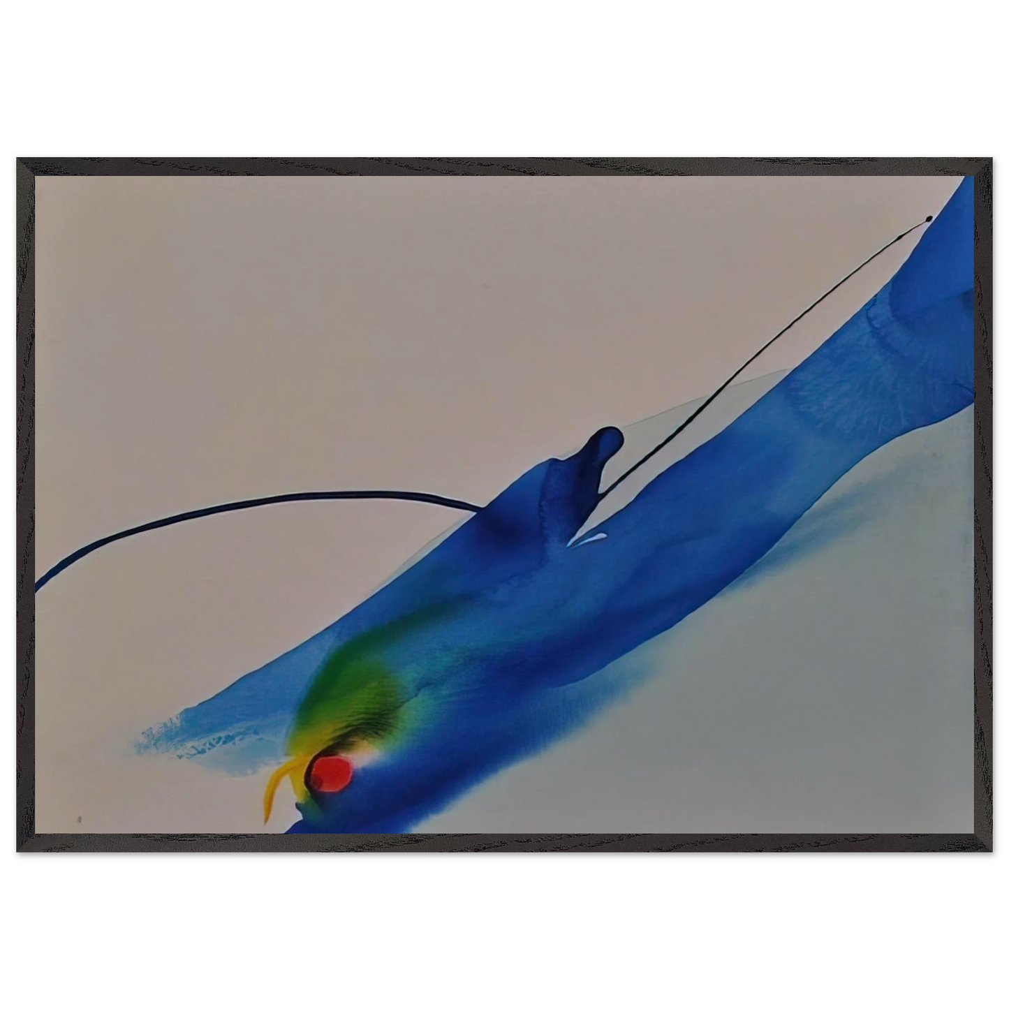 Phenomena Calling - 1969 - Paul Jenkins Framed Art Print – Black Wooden Frame - Default Title - -Framed Art Print