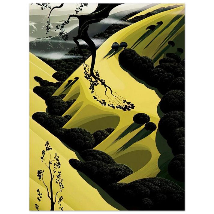Eyvind Earle - High Country Valley  75x100 cm / 30x40inches Fine Art Poster