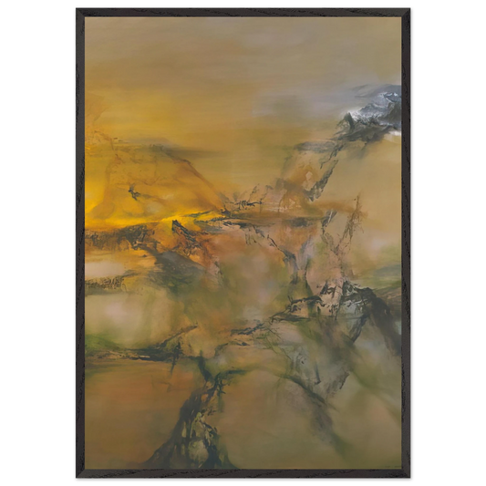 1 07 2001 2001 - Zao Wou-Ki Framed Art Print – Black Wooden Frame - Default Title - -Framed Art Print