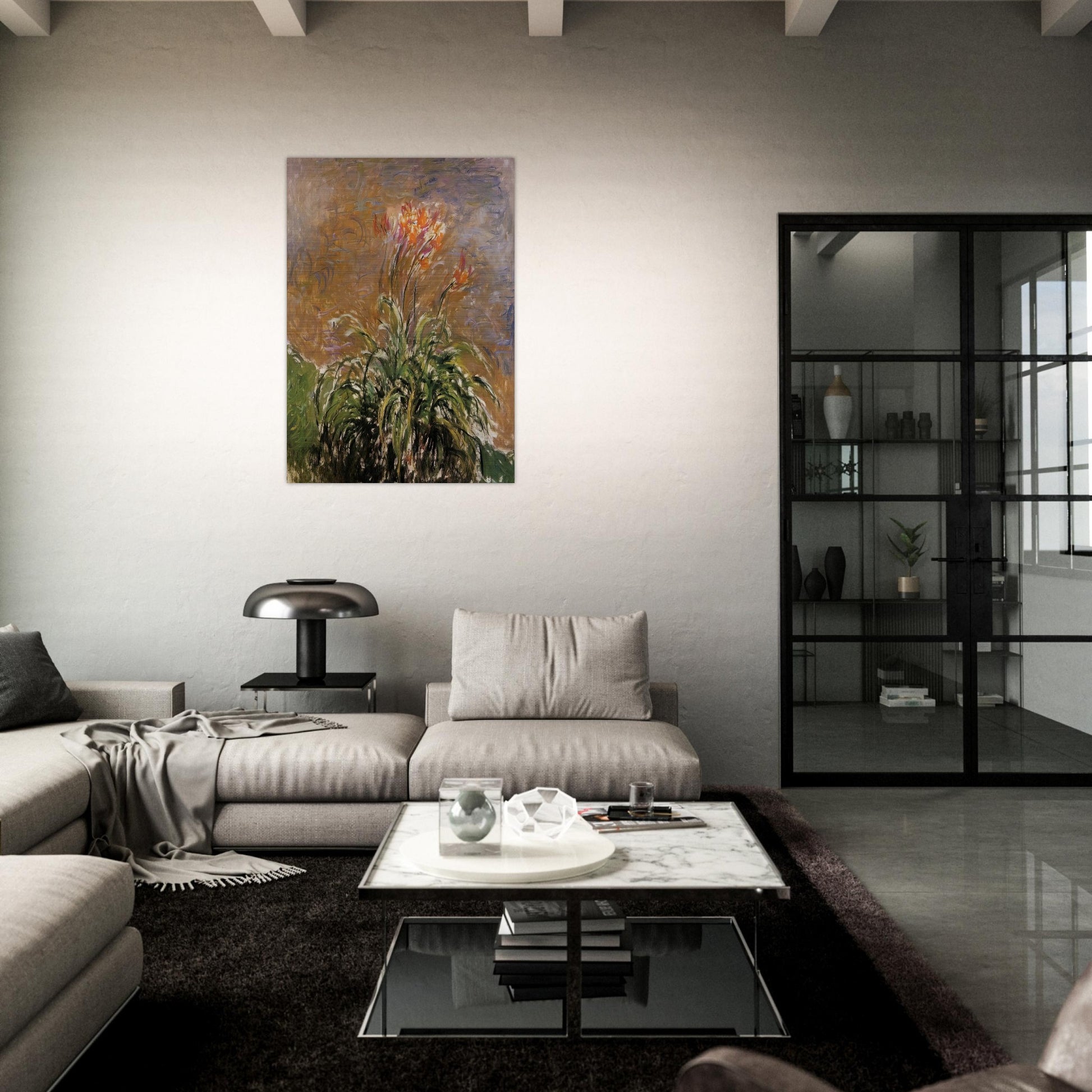 Hamerocallis - claude monet Brushed Aluminum Print - 70x100 cm / 28x40 inches | claude monet Aluminum Print | claude monet Prints