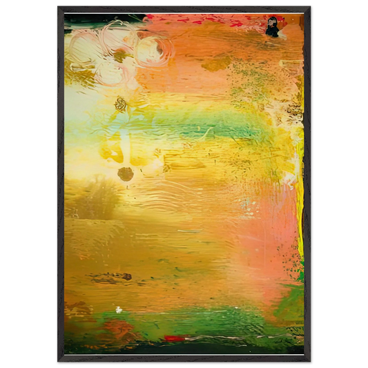 Fantasy Garden 1992- - Helen Frankenthaler 70x100 cm / 28x40 inches Framed Art Print – Black Wooden Frame