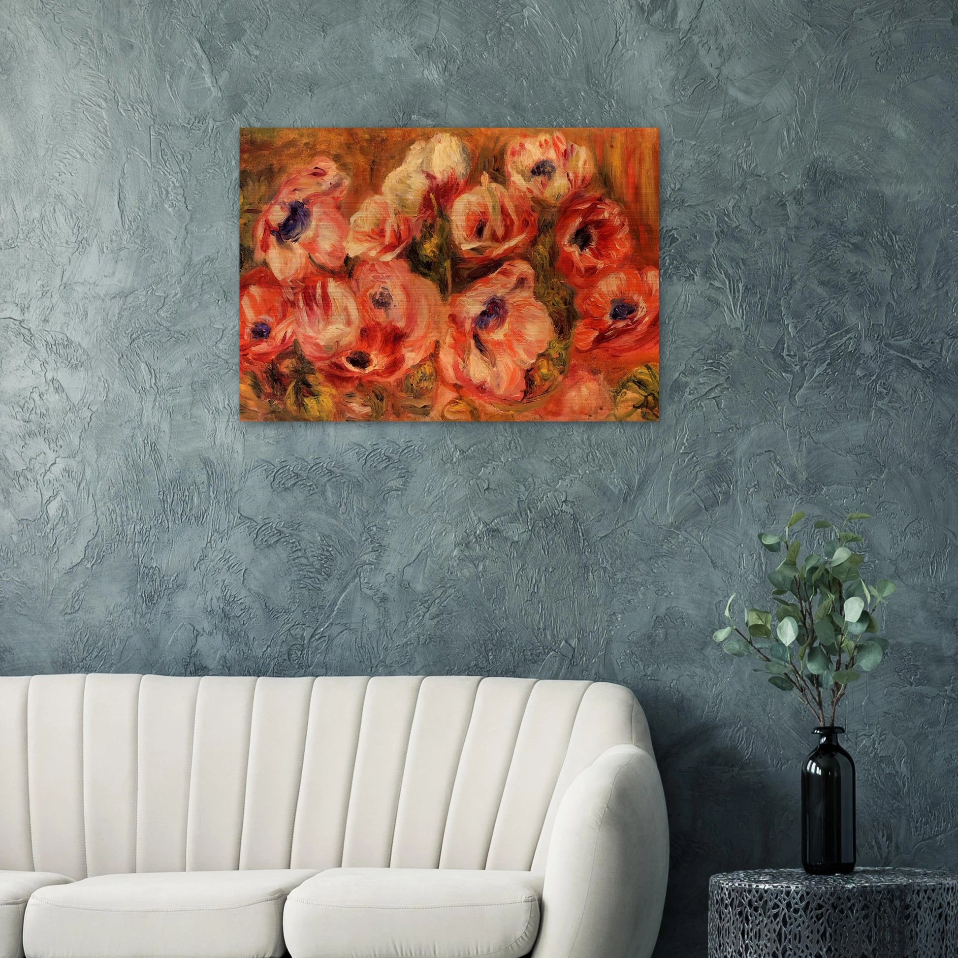 Anemones - Pierre-Auguste Renoir Brushed Aluminum Print - 70x100 cm / 28x40 inches | Pierre-Auguste Renoir Aluminum Print | Pierre-Auguste Renoir Prints