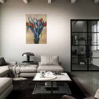 Vase of Tulips - claude monet Brushed Aluminum Print - 70x100 cm / 28x40 inches | claude monet Aluminum Print | claude monet Prints