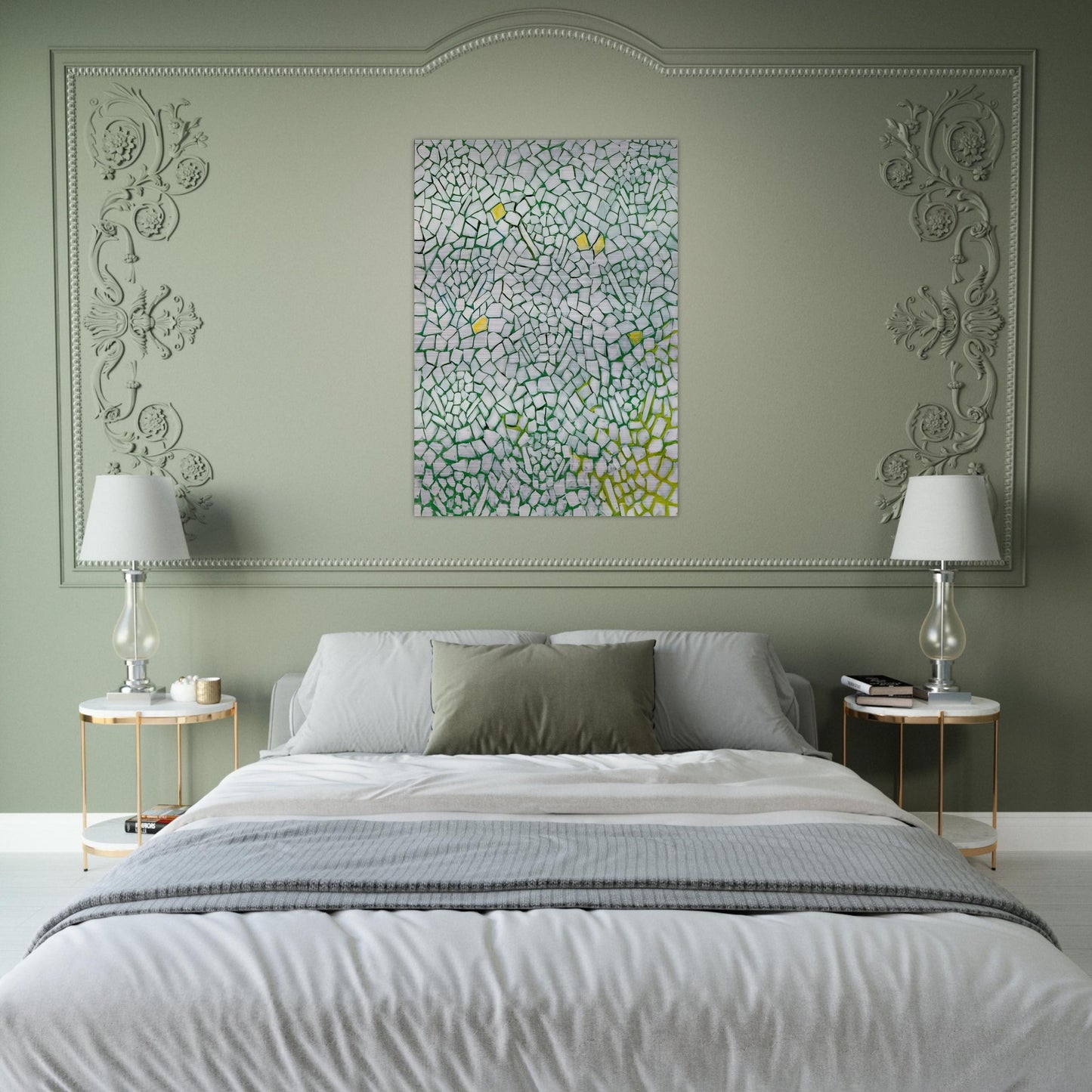 WHITE ROSES SING AND SING 1976 - Alma Woodsey Thomas Brushed Aluminum Print - 70x100 cm / 28x40 inches | Alma Woodsey Thomas Aluminum Print | Alma Woodsey Thomas Prints