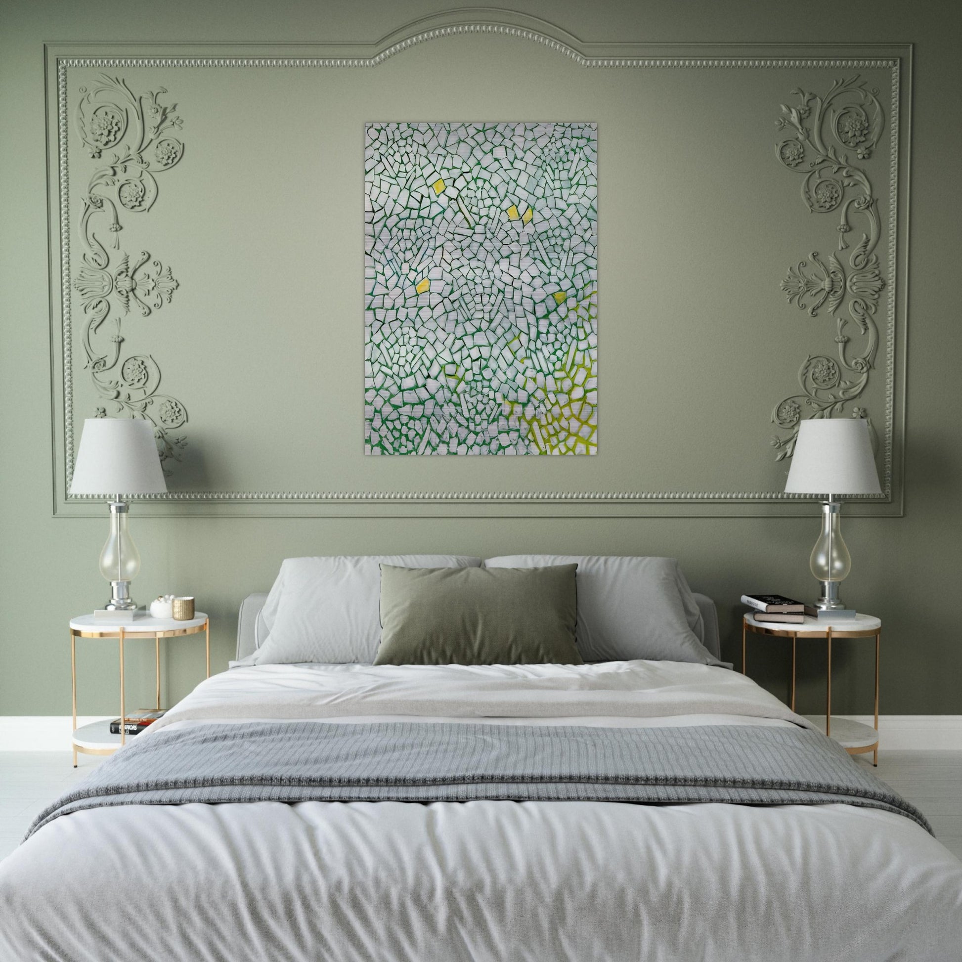 WHITE ROSES SING AND SING 1976 - Alma Woodsey Thomas Brushed Aluminum Print - 70x100 cm / 28x40 inches | Alma Woodsey Thomas Aluminum Print | Alma Woodsey Thomas Prints