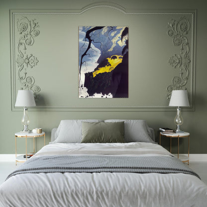 Carmel Highlands - Eyvind Earle Brushed Aluminum Print - 70x100 cm / 28x40 inches | Eyvind Earle Aluminum Print | Eyvind Earle Prints