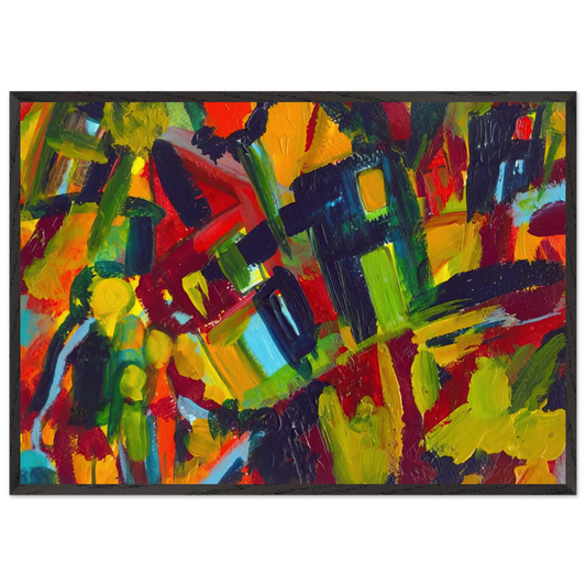 NOTDETECTED189365 - Wassily Kandinsky 70x100 cm / 28x40 inches Framed Art Print – Black Wooden Frame