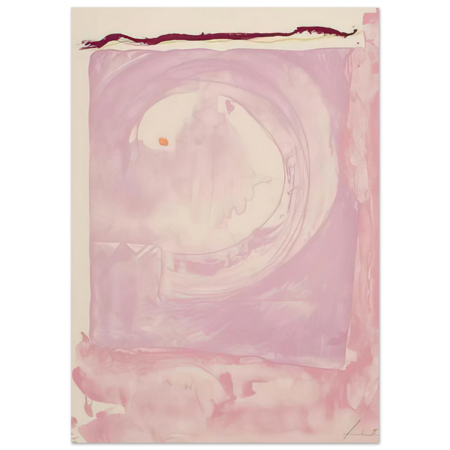 Helen Frankenthaler - Reflections IX - 1995 Wall art - 27x35 cm / 11x14 inches - Premium Wooden Framed Poster With Fine Art Paper - Wood frame