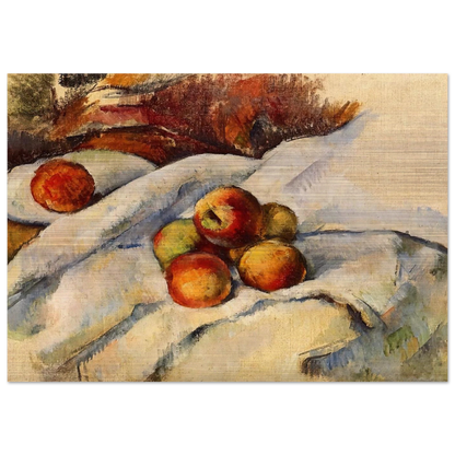 Apples on a Sheet - Paul Cézanne Brushed Aluminum Print - 70x100 cm / 28x40 inches | Paul Cézanne Aluminum Print | Paul Cézanne Prints