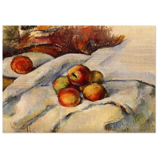 Apples on a Sheet - Paul Cézanne Brushed Aluminum Print - 70x100 cm / 28x40 inches | Paul Cézanne Aluminum Print | Paul Cézanne Prints