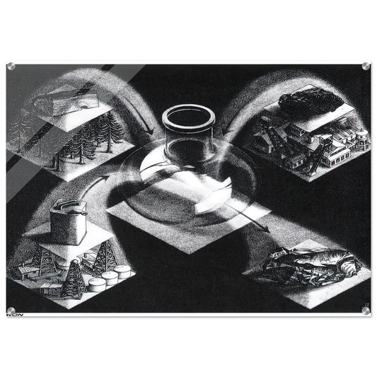 SYNTHESIS - MC Escher Acrylic Print - 70x100 cm / 28x40″ inches | MC Escher Wall Art | MC Escher Prints