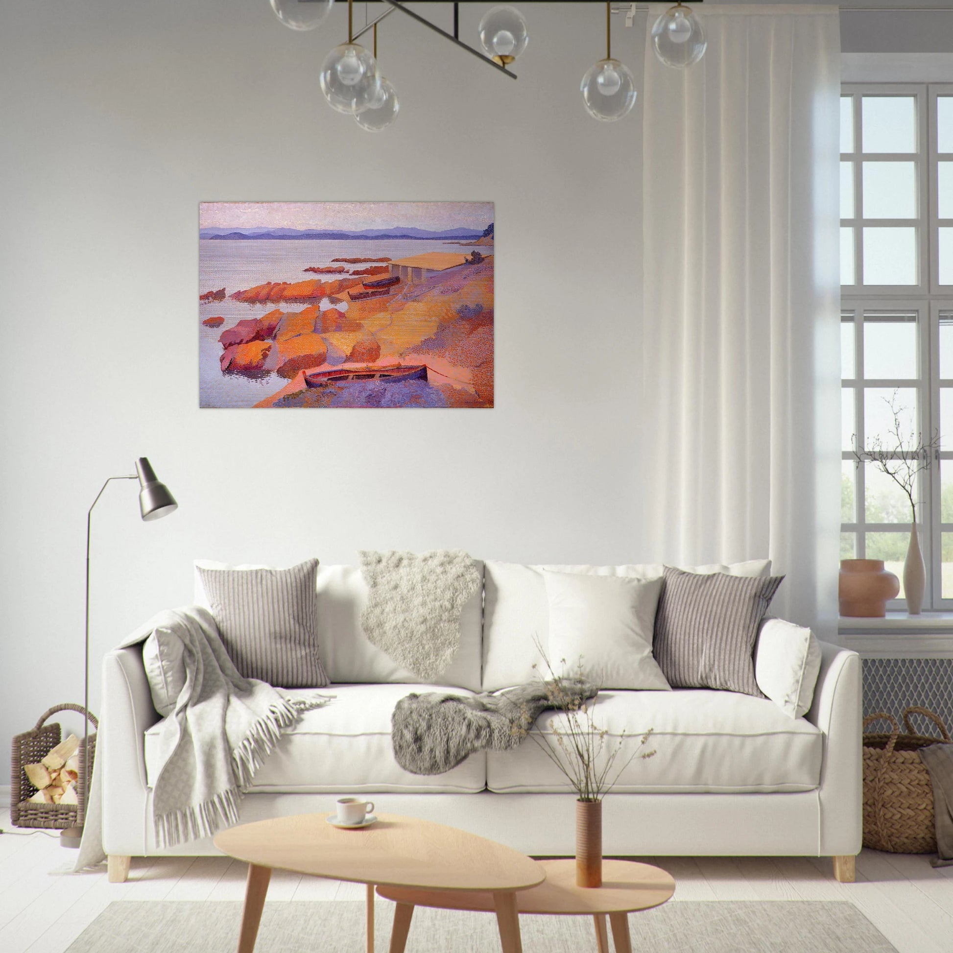 Coast Near Antibes - Henri-Edmond Cross Brushed Aluminum Print - 70x100 cm / 28x40 inches | Henri-Edmond Cross Aluminum Print | Henri-Edmond Cross Prints