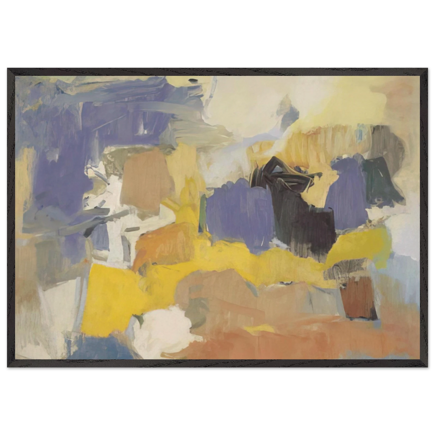 UNTITLED 1958 N2 - Esteban Vicente Framed Art Print – Black Wooden Frame - Default Title - -Framed Art Print