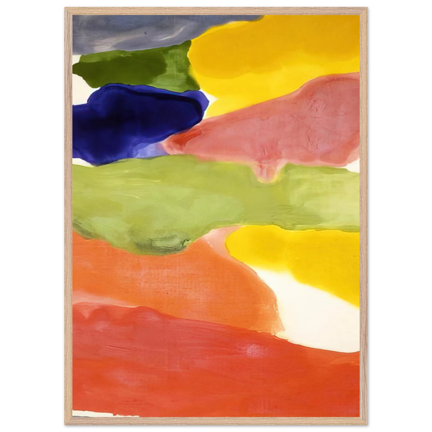 Helen Frankenthaler - Tutti-Fruitti - 1966 Wall art - 70x100 cm / 28x40 inches - Premium Wooden Framed Poster With Fine Art Paper - Wood frame