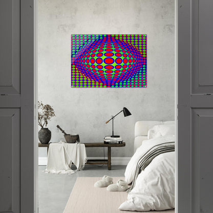 Vega 200 - 1968 - Victor Vasarely Acrylic Print - 70x100 cm / 28x40″ inches | Victor Vasarely Wall Art | Victor Vasarely Prints