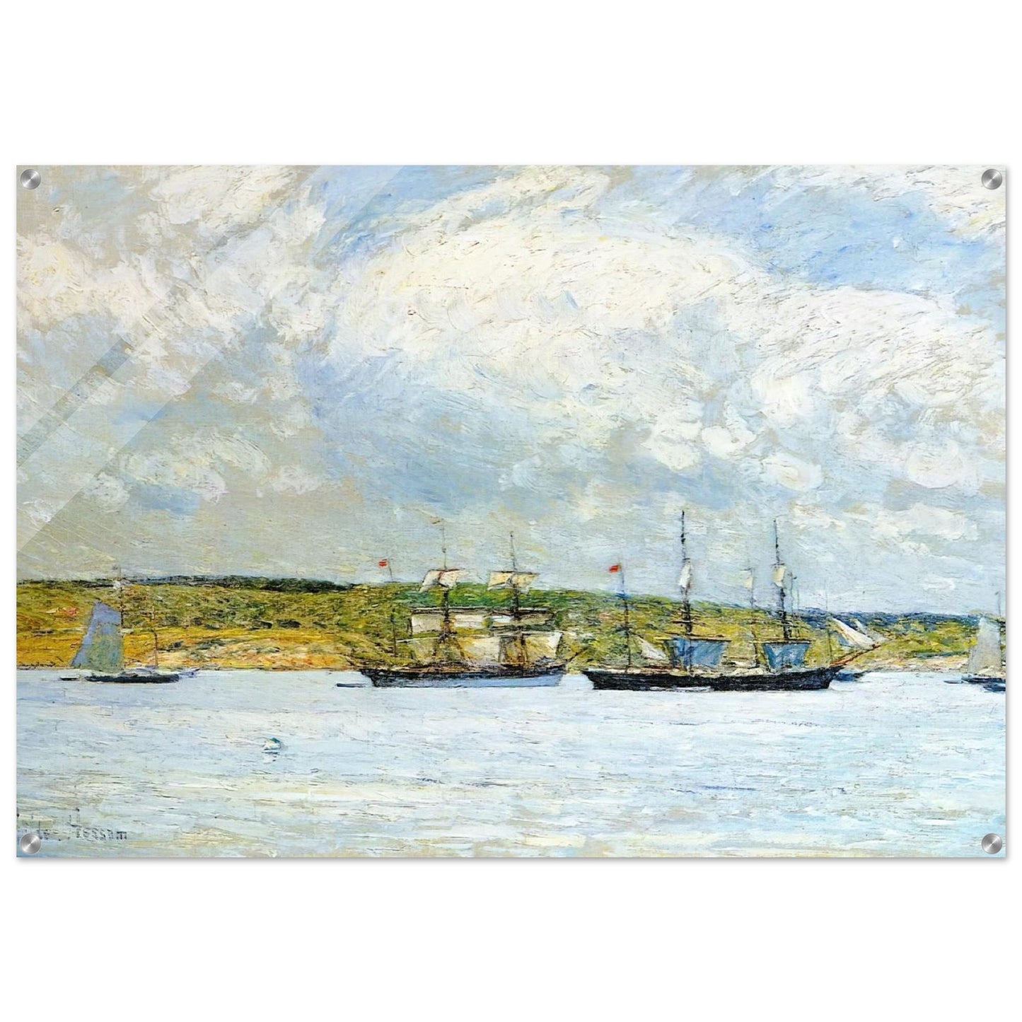 A Parade of Boats - Childe Hassam Acrylic Print - 70x100 cm / 28x40″ inches