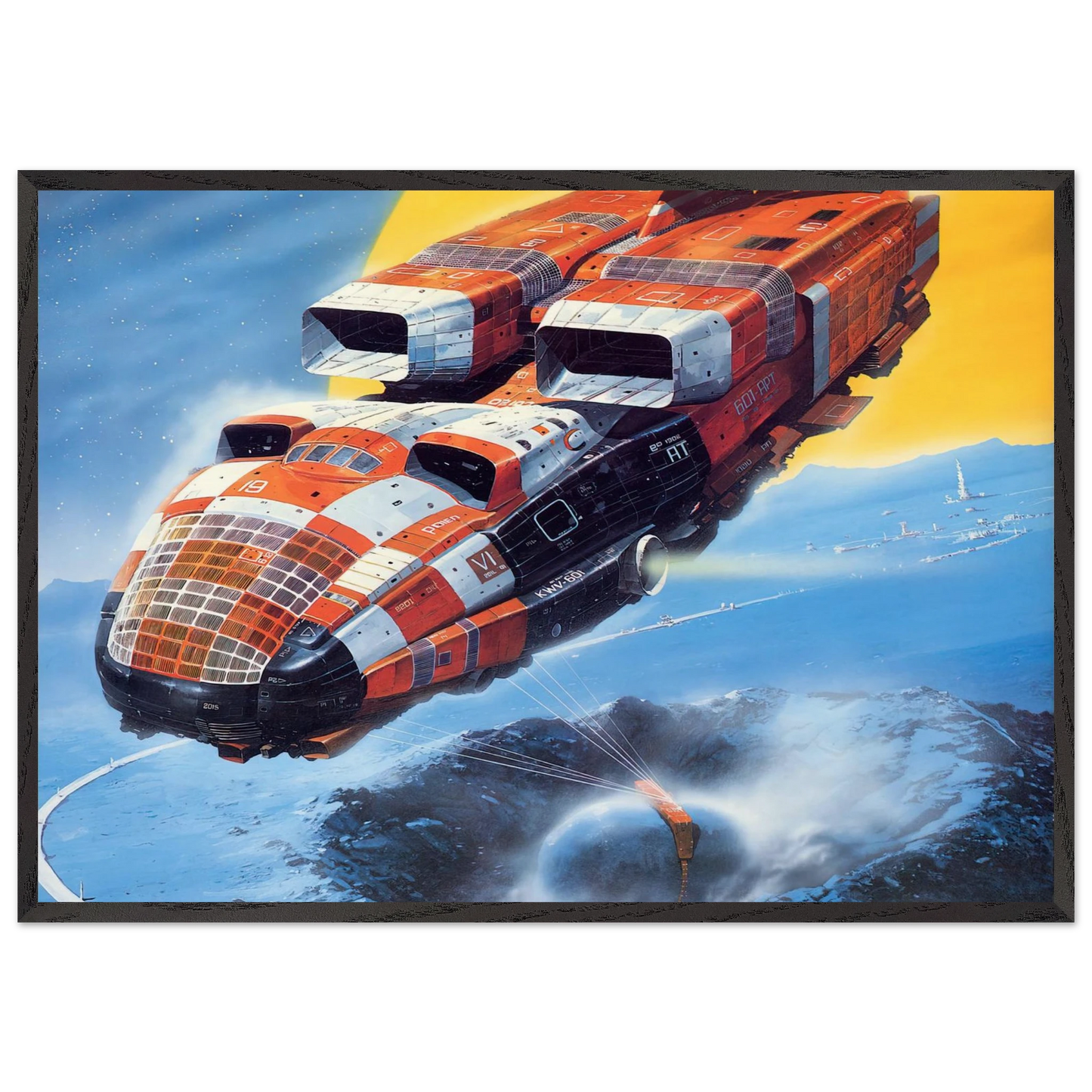 Chris Foss N23 - Chris Foss Framed Art Print – Black Wooden Frame - Default Title - -Framed Art Print