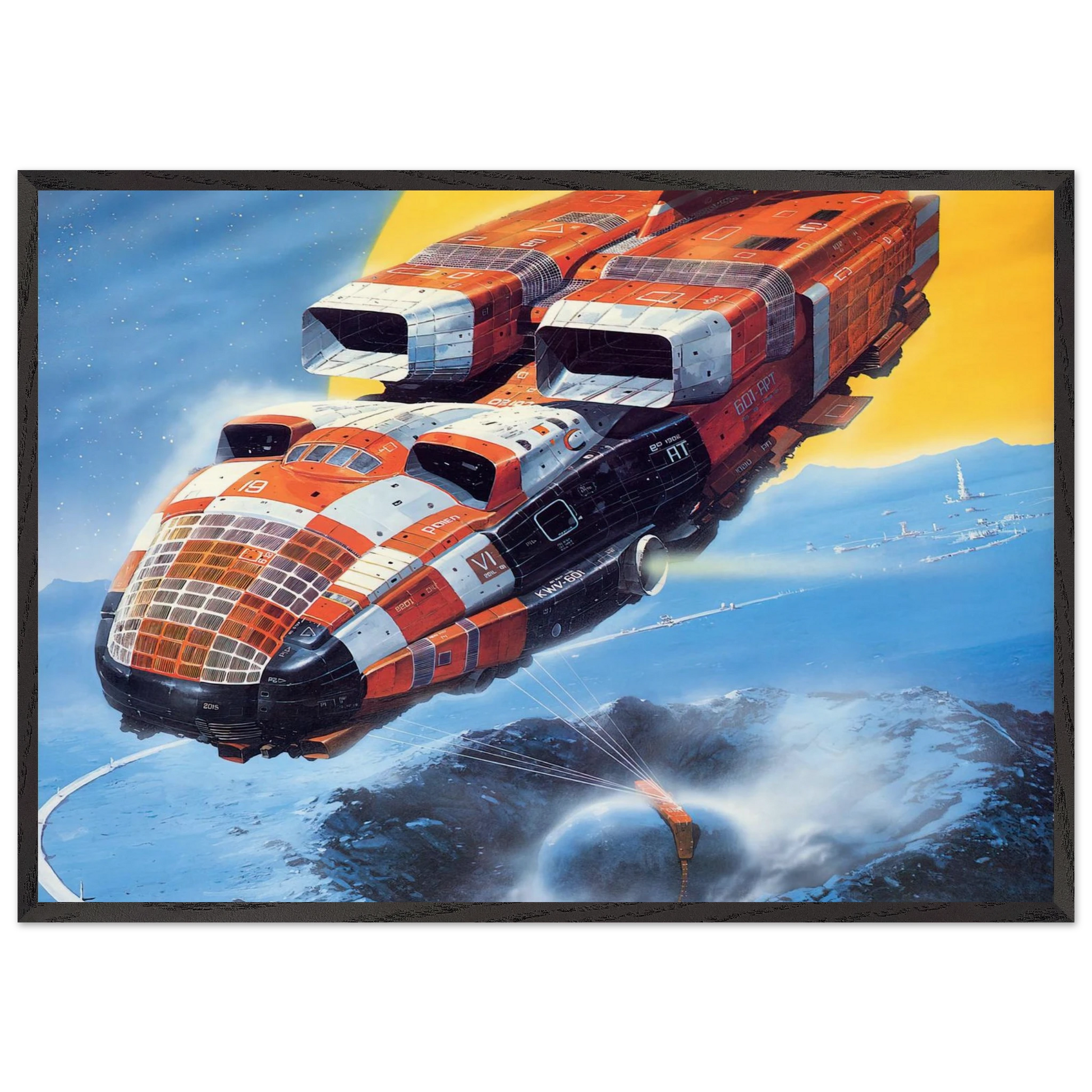 Chris Foss N23 - Chris Foss Framed Art Print – Black Wooden Frame - Default Title - -Framed Art Print