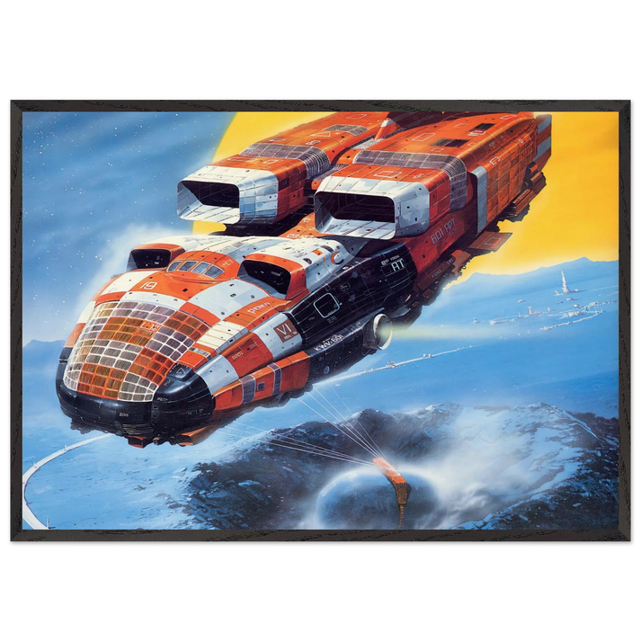 Chris Foss N23 - Chris Foss 70x100 cm / 28x40 inches Framed Art Print – Black Wooden Frame