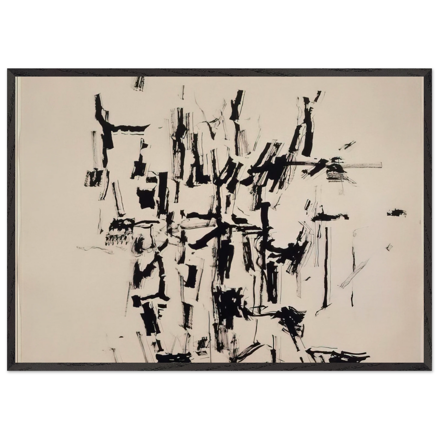 DRAWING RELATED TO ZONE DRAWING NO 19 - Philip Guston Framed Art Print – Black Wooden Frame - Default Title - -Framed Art Print